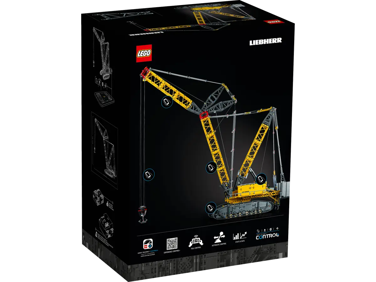 LEGO Technic Liebherr 42146 - chenilles et superstructure en détail