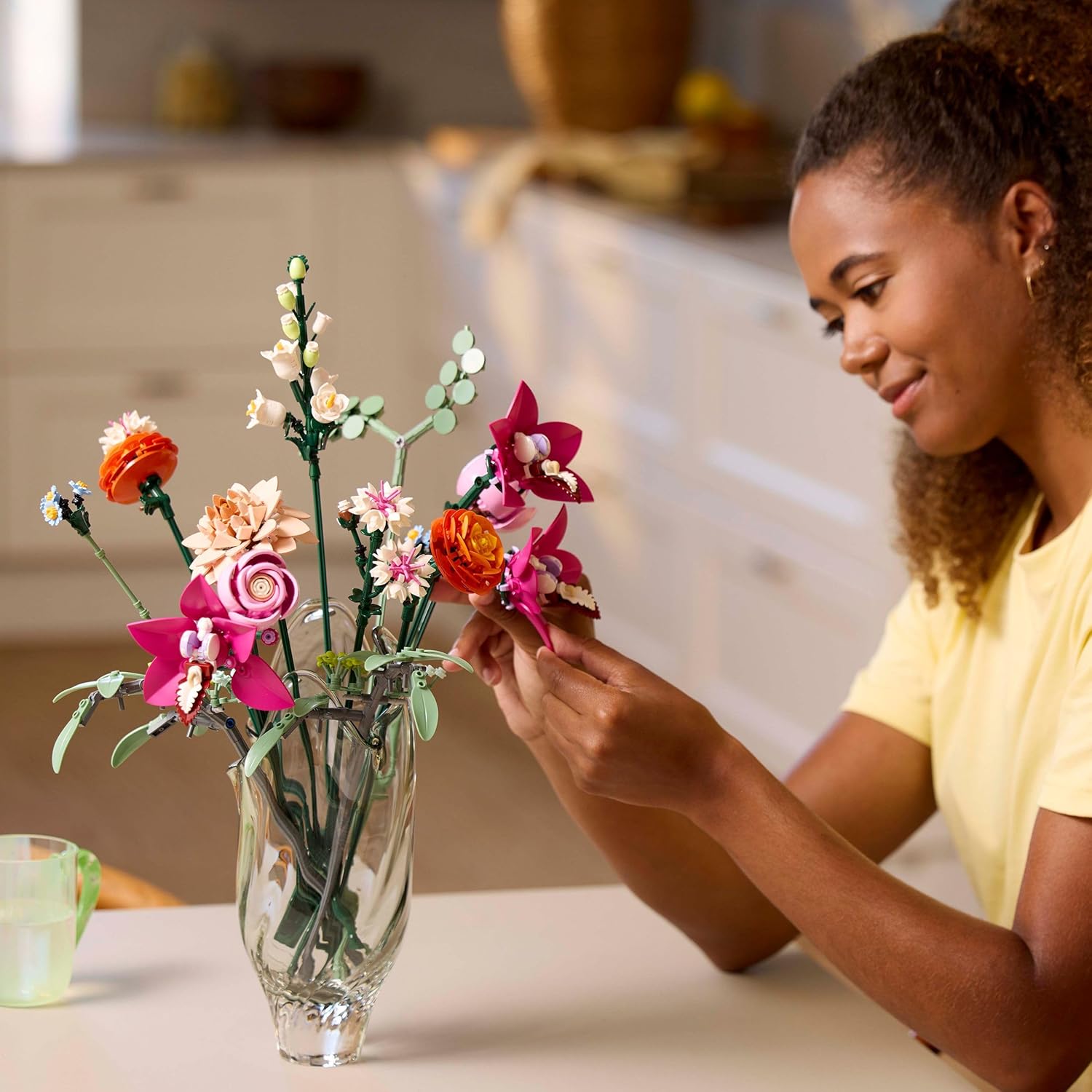 LEGO Botanicals Bouquet Fleurs Roses 10342 - détail
