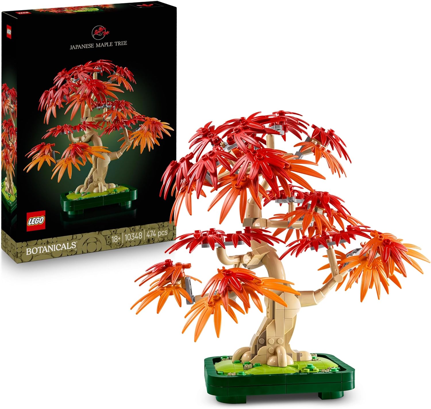 LEGO Botanicals Bonsaï Érable Rouge 10348 - vue d'ensemble