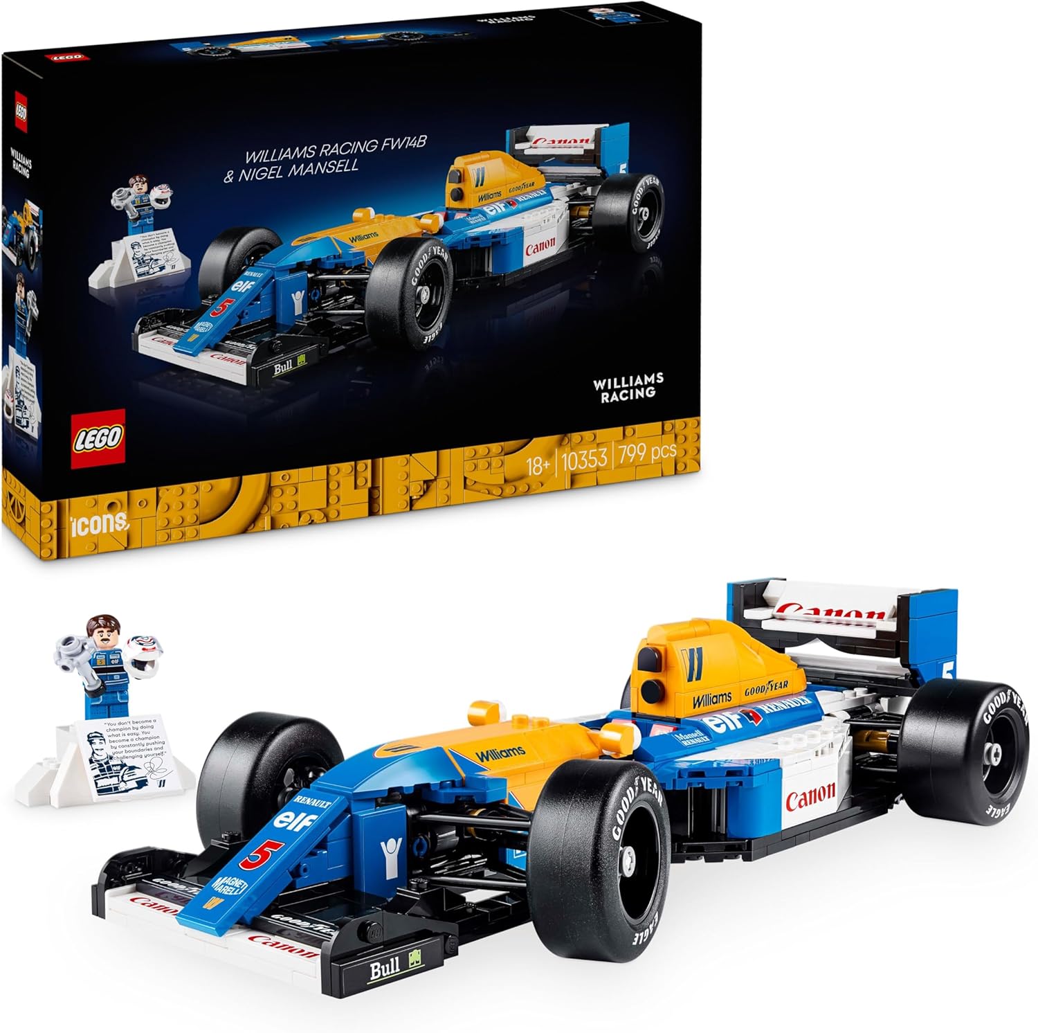 LEGO Icons Williams FW14B Mansell 10353 - vue d'ensemble