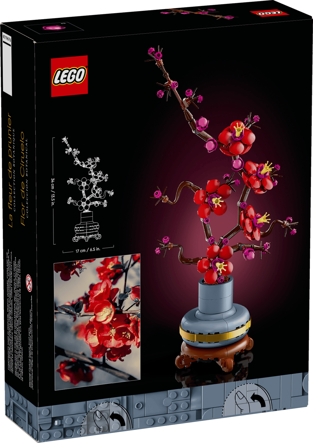 LEGO Botanicals Fleurs de Prunier 10369 - mise en scène