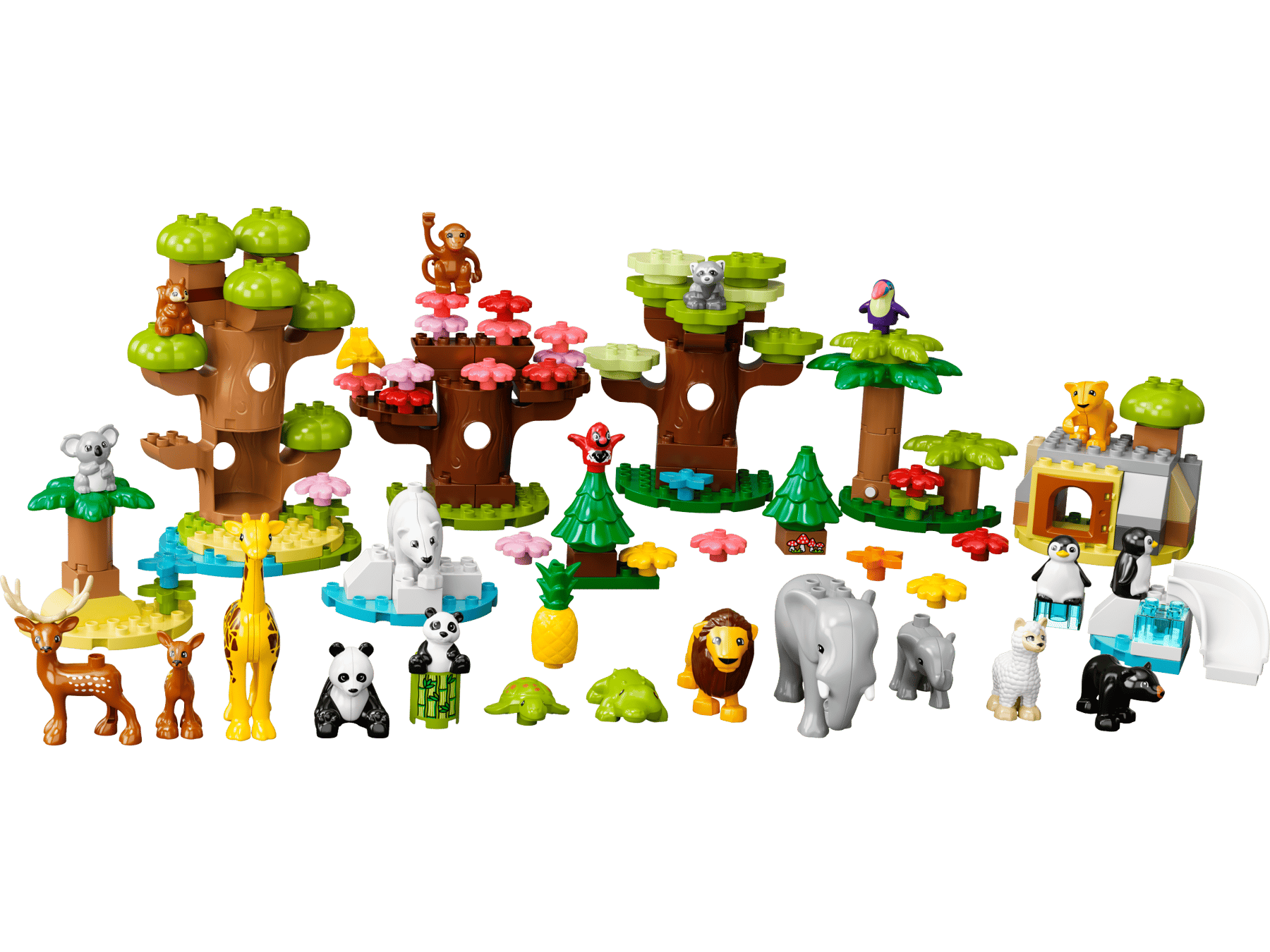 LEGO Duplo Animaux sauvages du monde 10975 - mise en scene