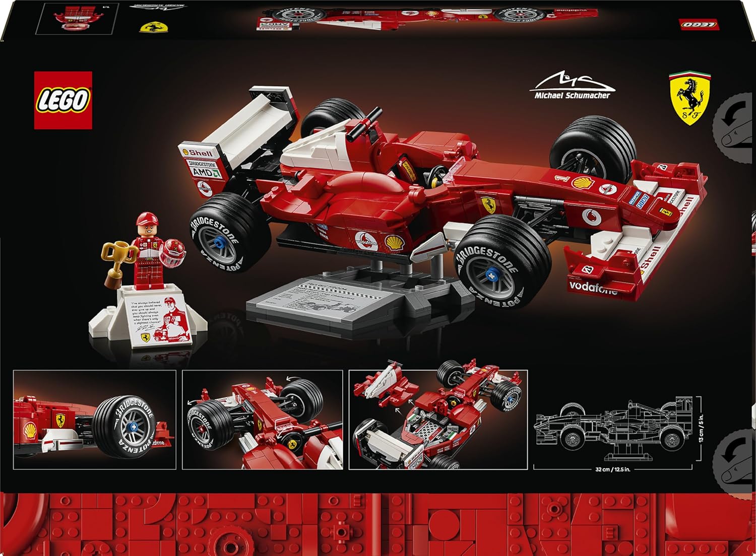 LEGO Icons Ferrari F2004 Schumacher 11375 - mise en scène