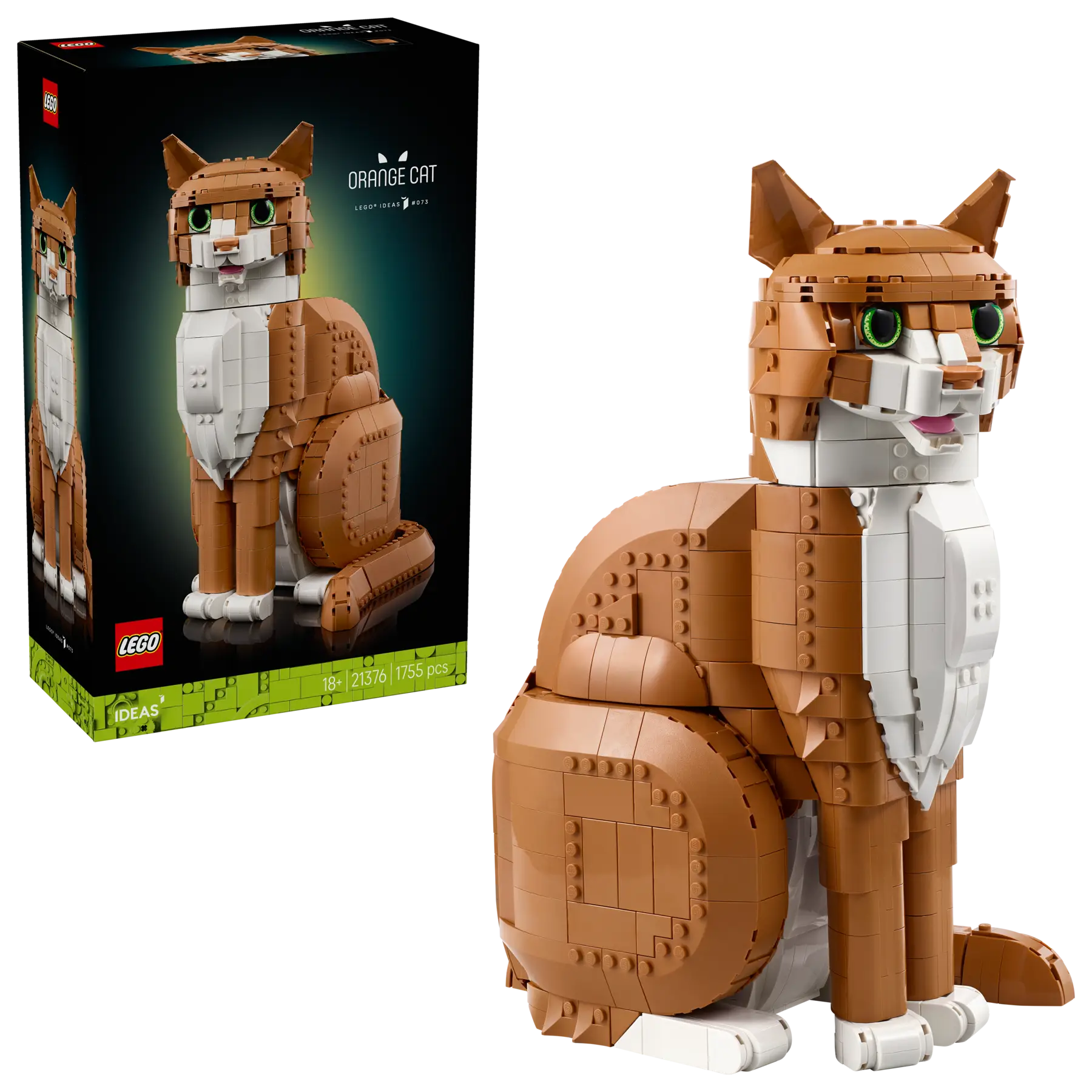 LEGO Ideas Chat Orange 21376 - vue d'ensemble