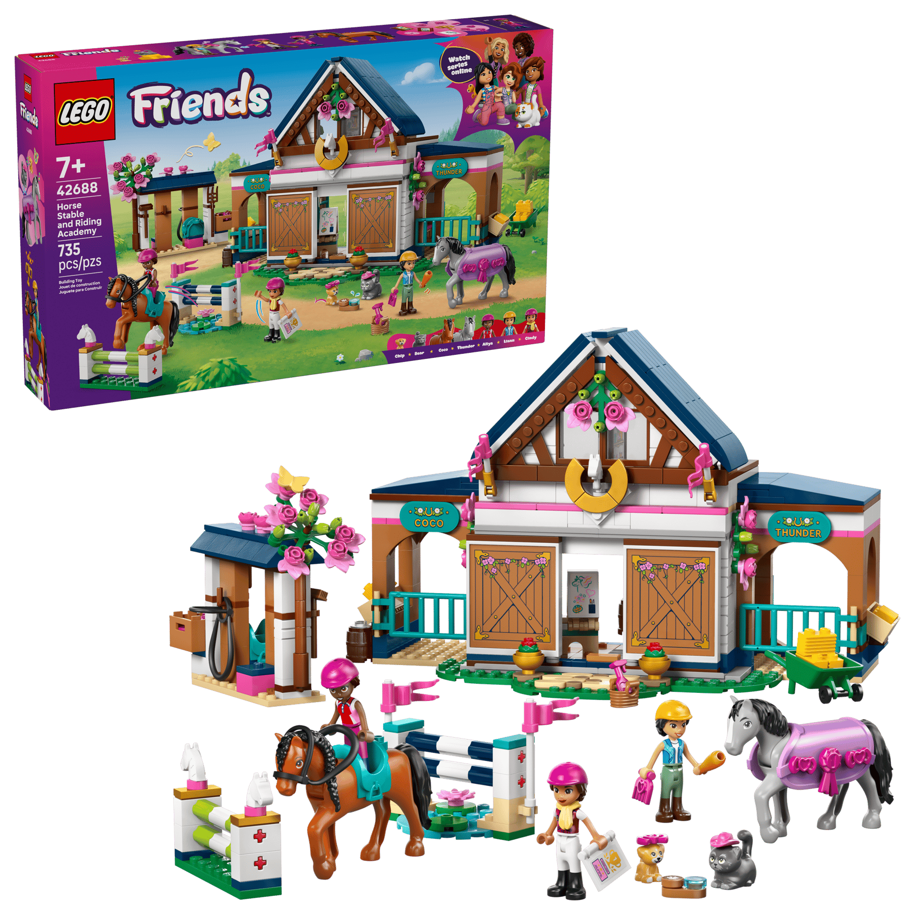 LEGO Friends Ecurie Equitation 42688 - vue d'ensemble