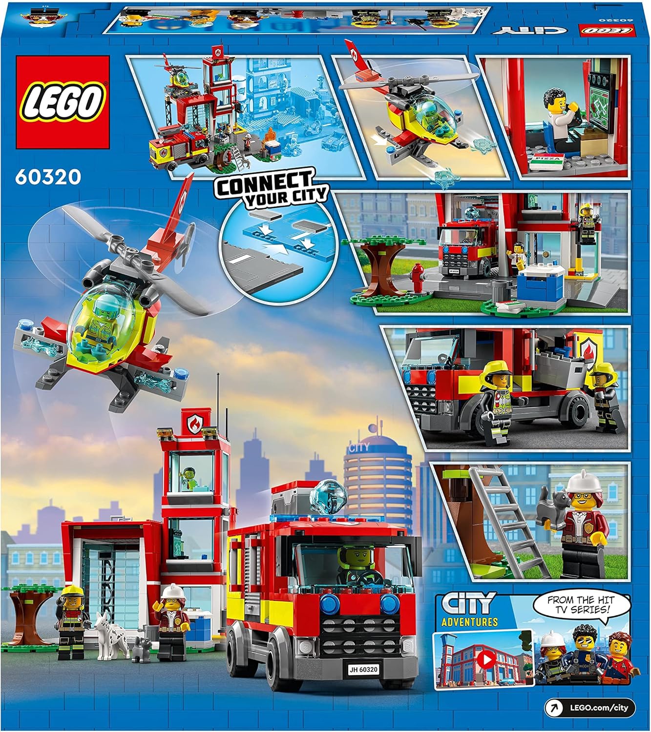 LEGO City La caserne des pompiers 60320 - mise en scene