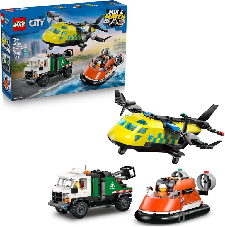 LEGO City Avion, Camion d&rsquo;Assistance et Aéroglisseur Modulable 60505 : Avis et test