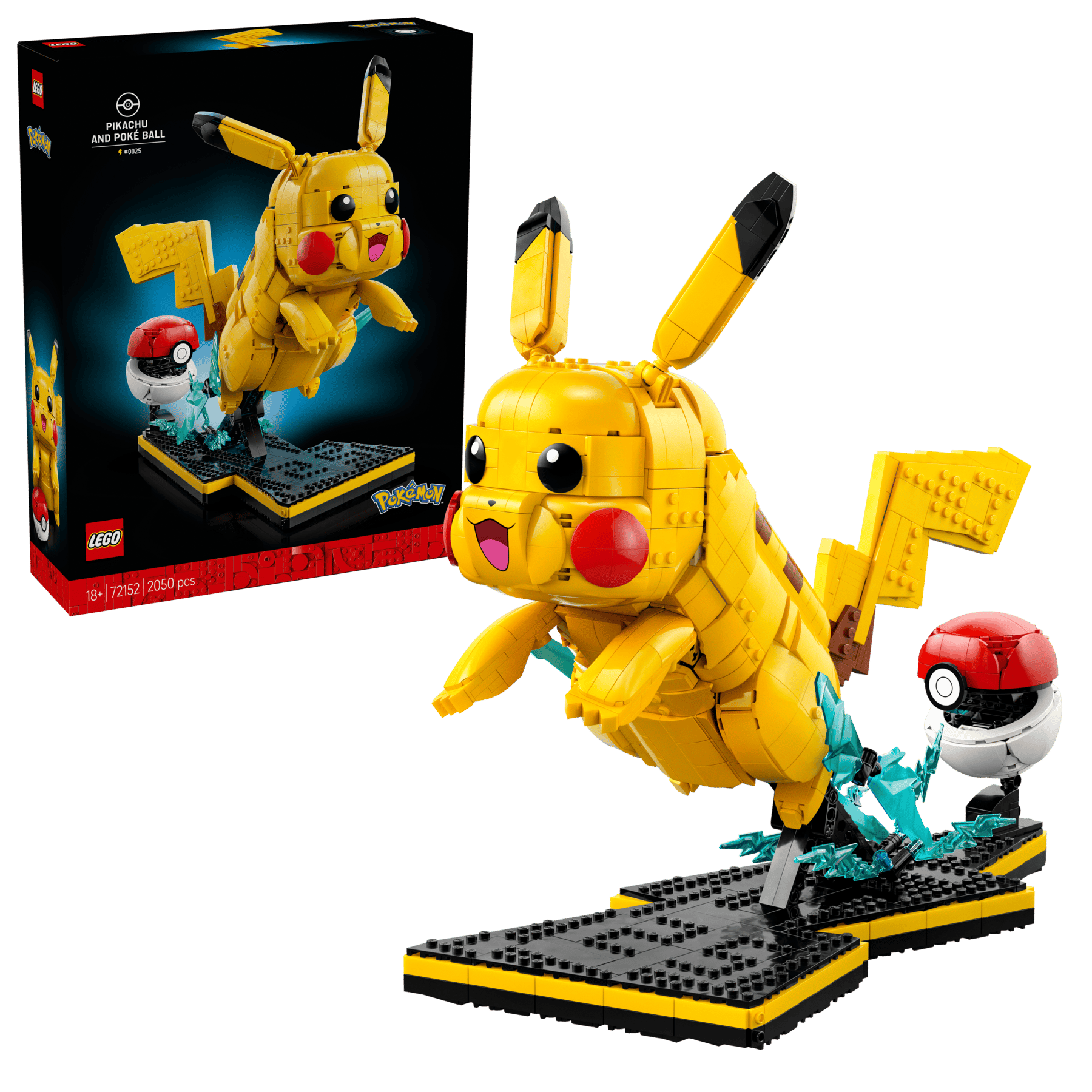 LEGO Pokémon Pikachu et Poké Ball 72152 - vue d'ensemble