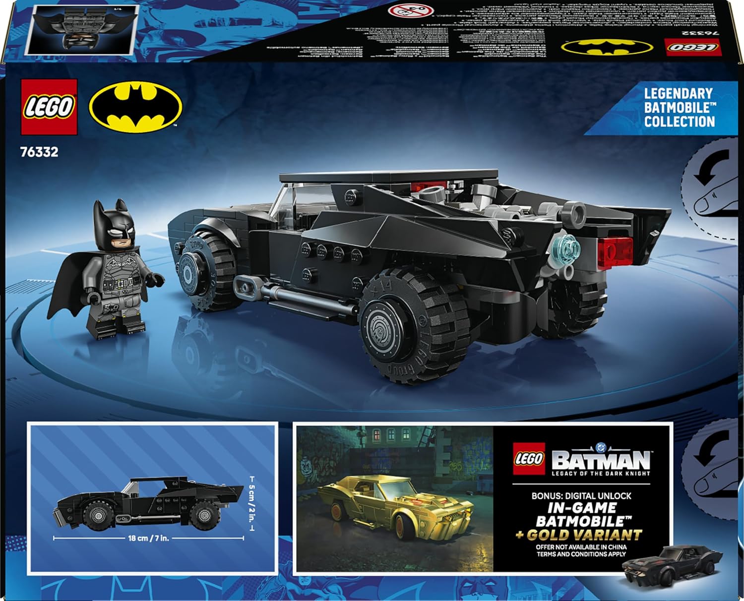 LEGO DC Batmobile The Batman 76332 - mise en scene