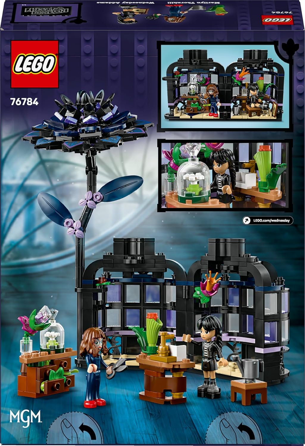 LEGO Mercredi Dahlia Noir 76784 - mise en scene