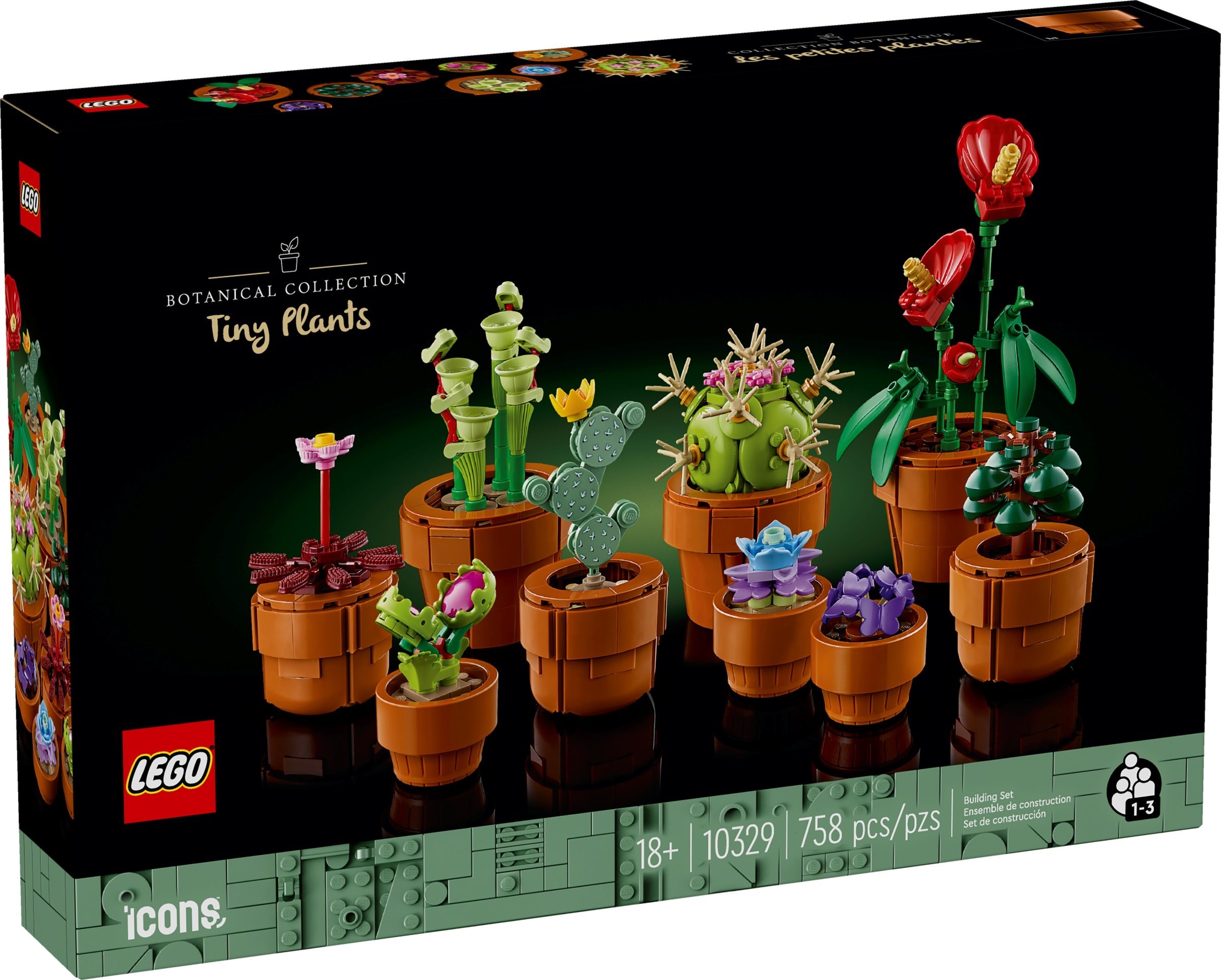 LEGO Botanicals Les Plantes Miniatures 10329 - boîte officielle avec 9 pots